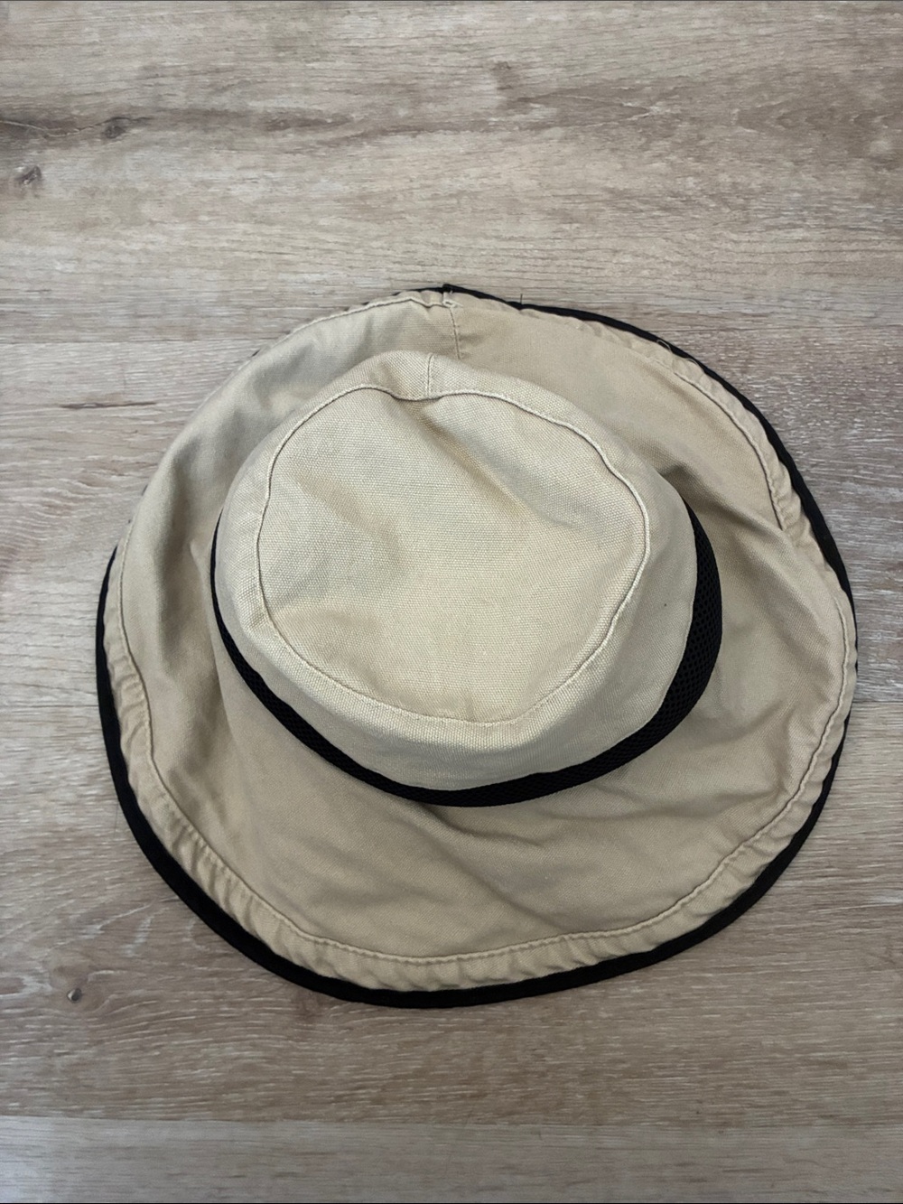 Scala Beige and Black Outdoor Bucket Hat